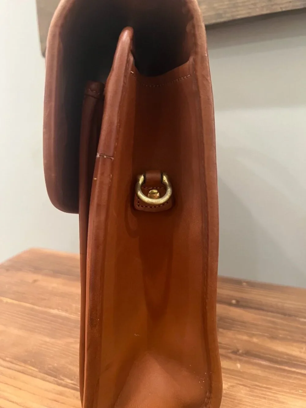 Vintage Coach 5357 Ambassador Brief British Tan 1994 Combination Lock Bag